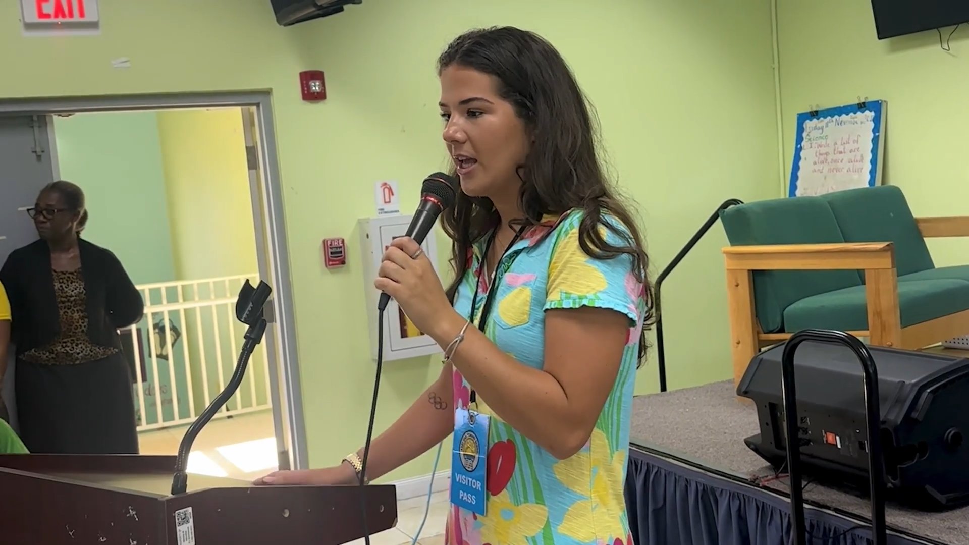 Young people in community event